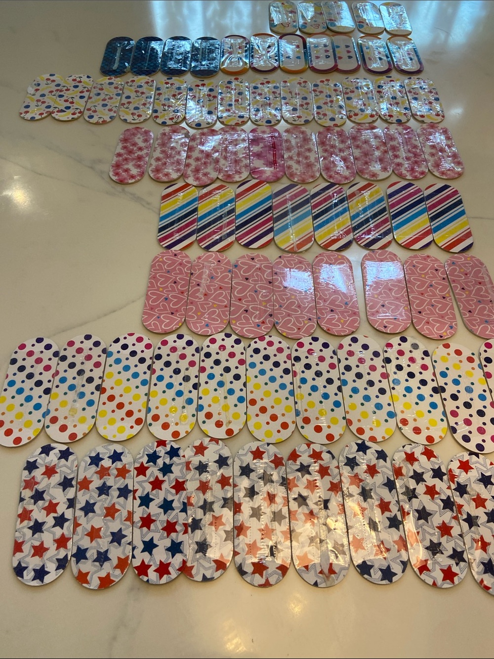 Assorted Patterned Nail files 73 of them- Multicolor -